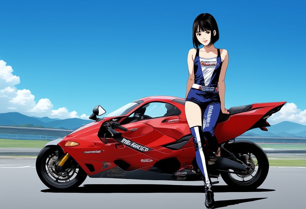 バイクと女の子