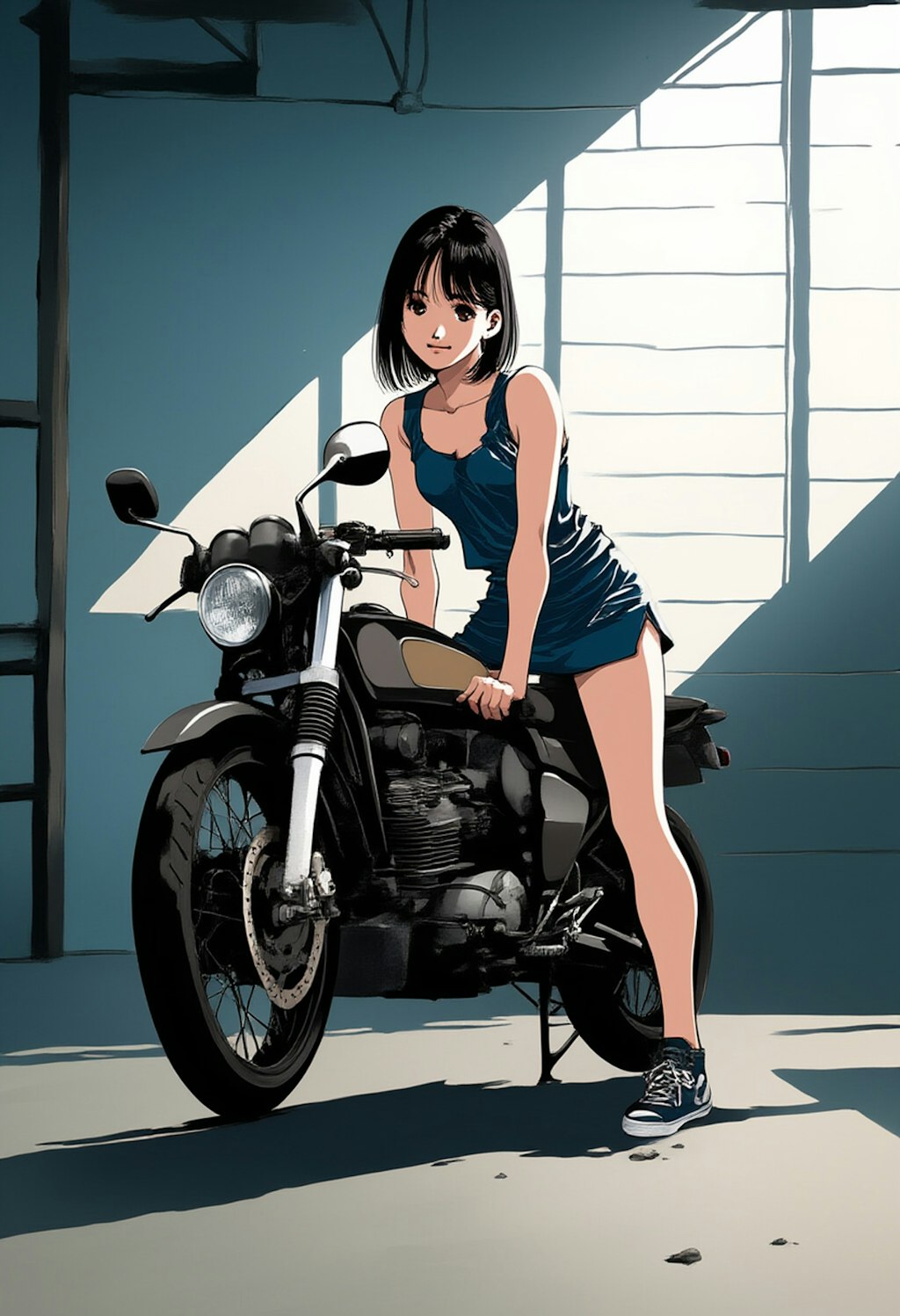 バイクと女の子