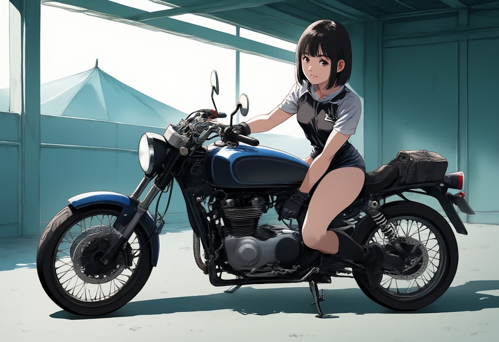 バイクと女の子