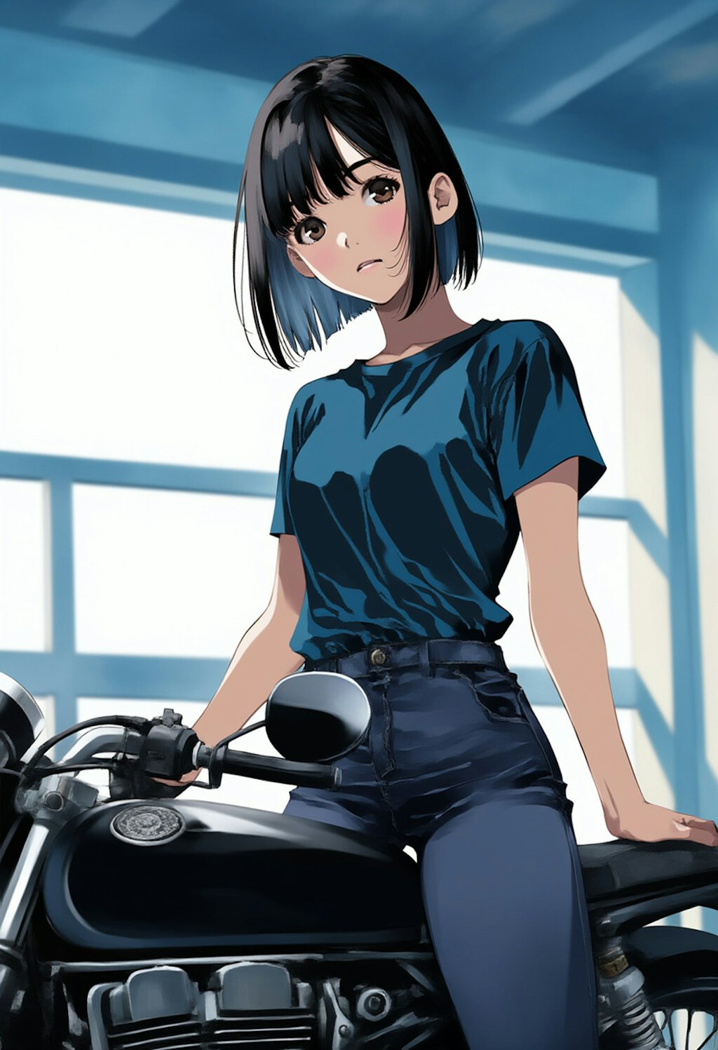 バイクと女の子