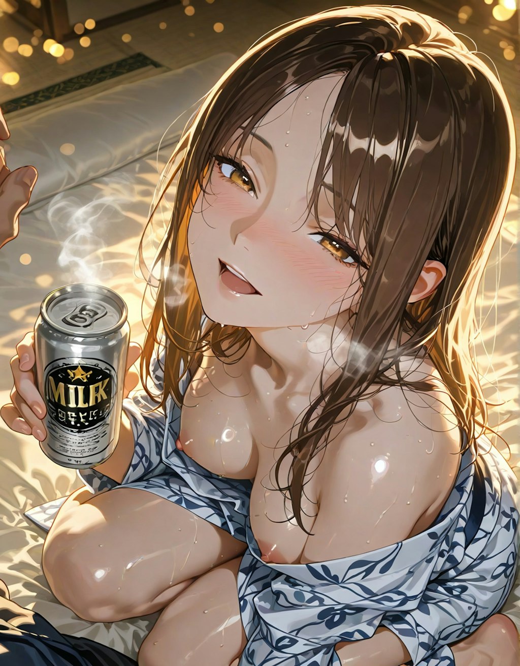 美女達と旅館でお酒