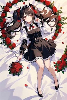【A certain brown twin-tailed maid and a crimson rose.＿2】