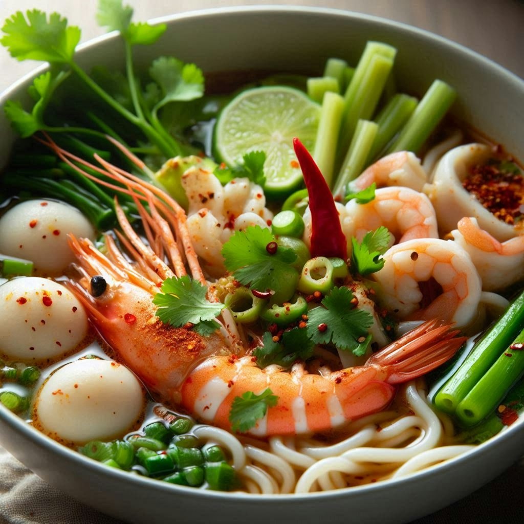 野菜マシseafood noodle