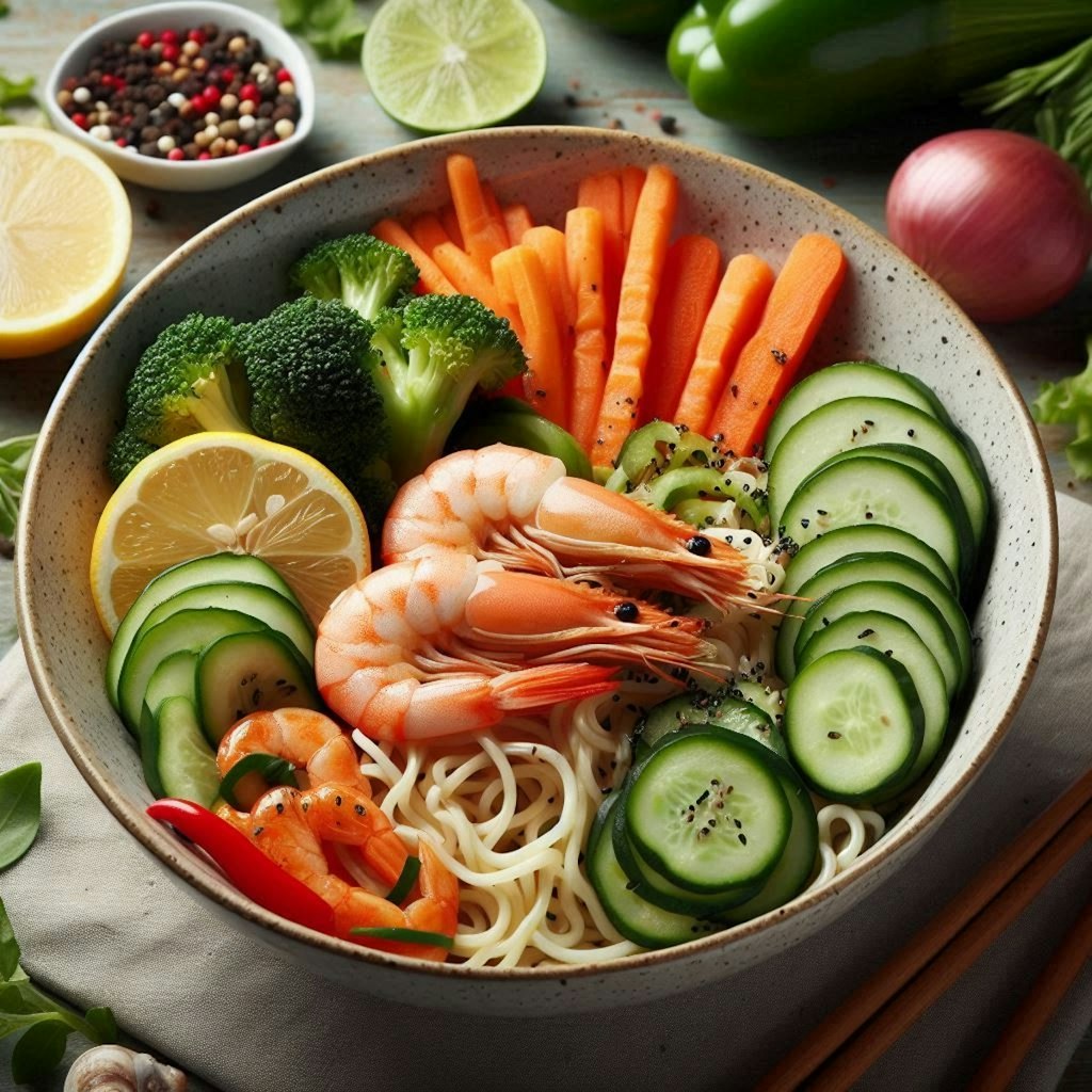 野菜マシseafood noodle