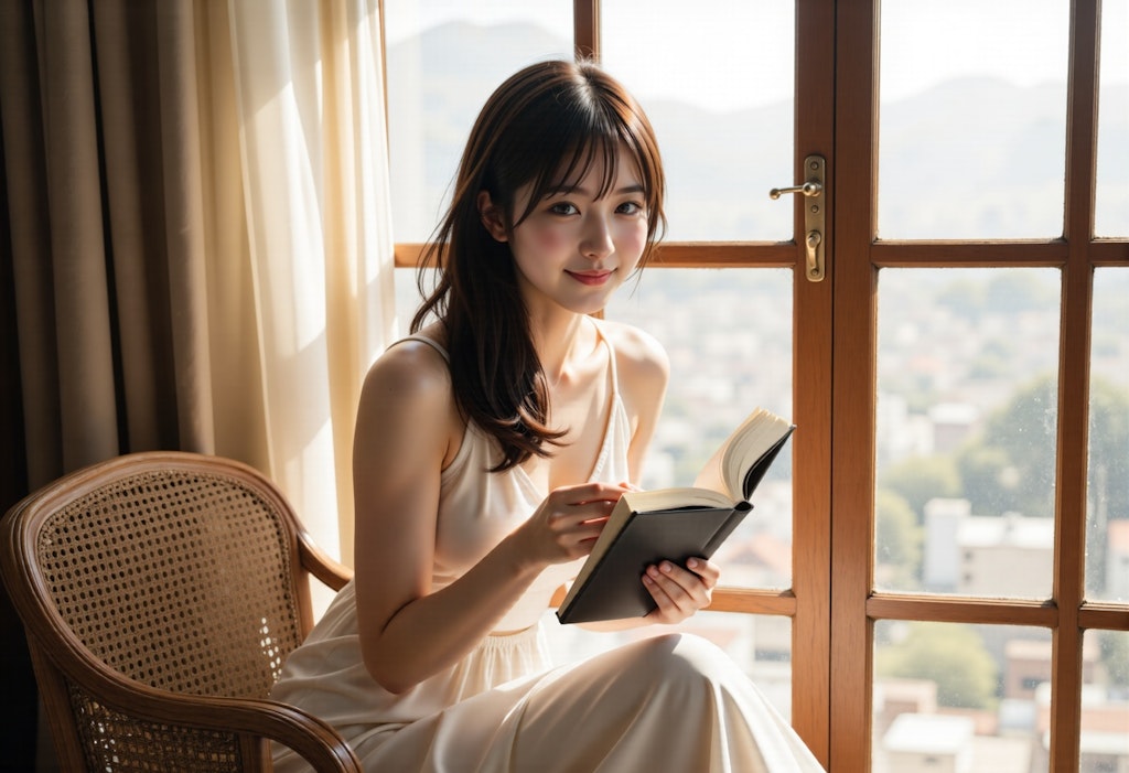 読書するギリシャの女性