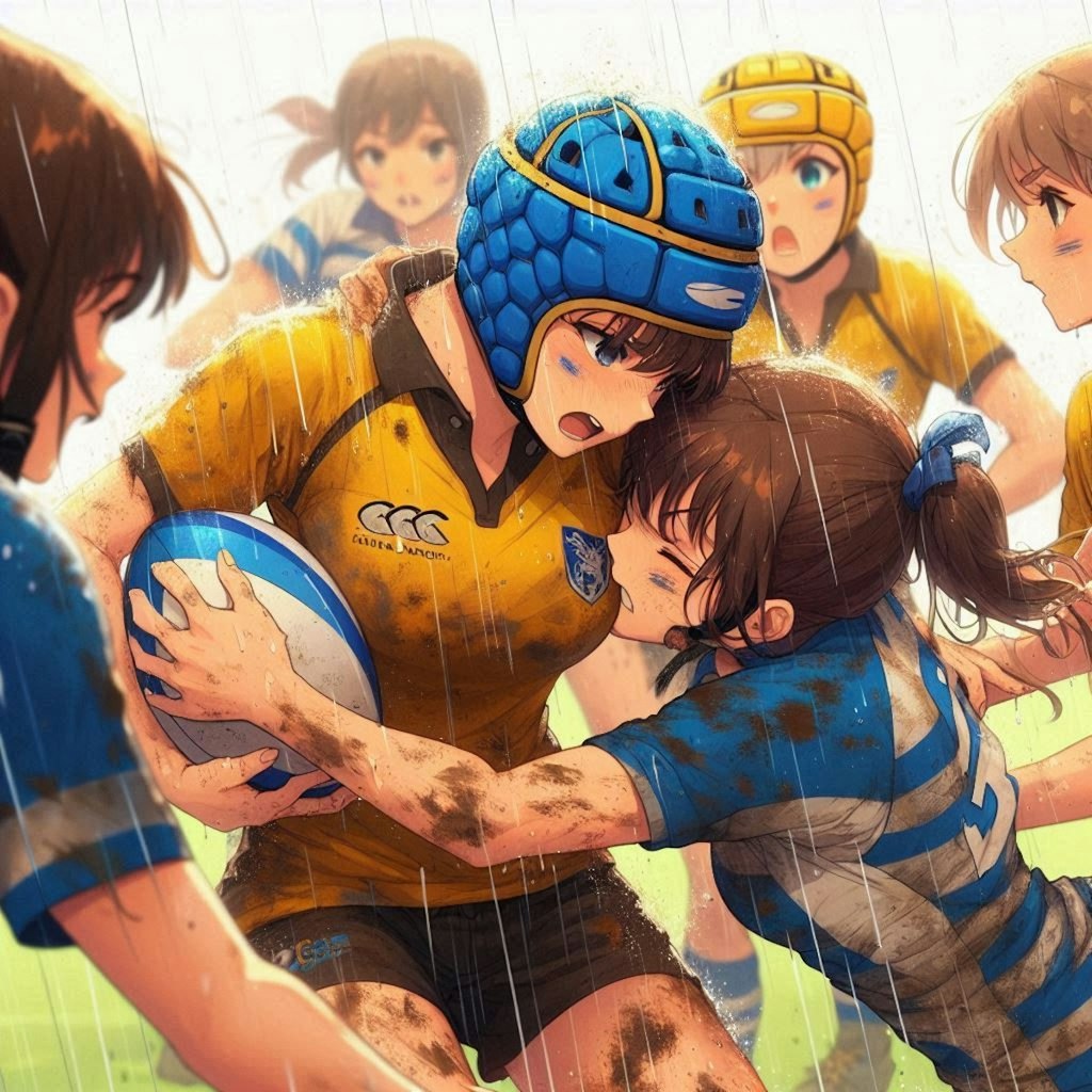 🏉泥まみれの女子ラグビー 108