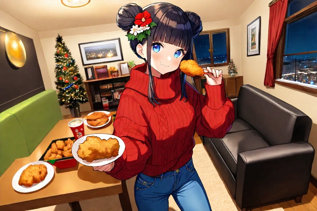 クリスマス🎄🎅🎁パーティなおだんごちゃん🍗🍡✨