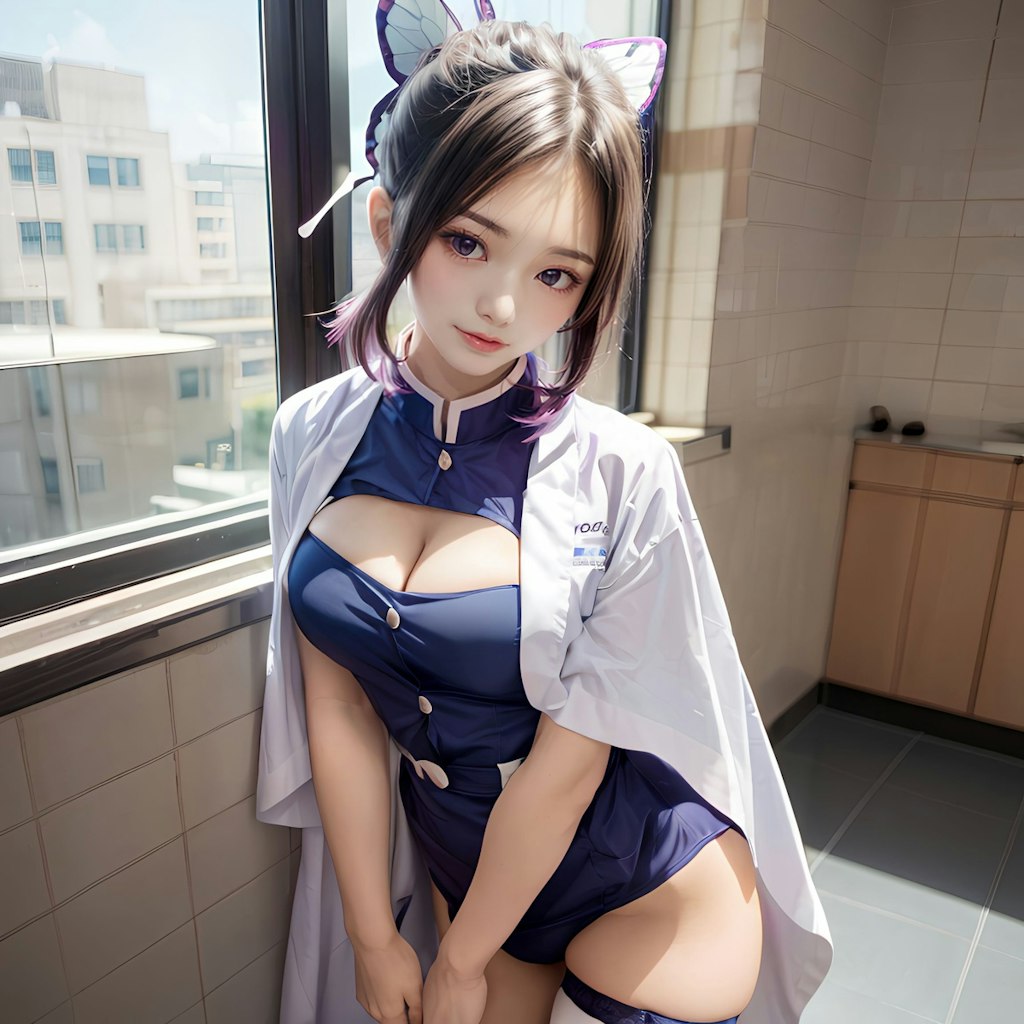 「鬼滅の刃」胡蝶しのぶのコスプレ美少女がナースに変身