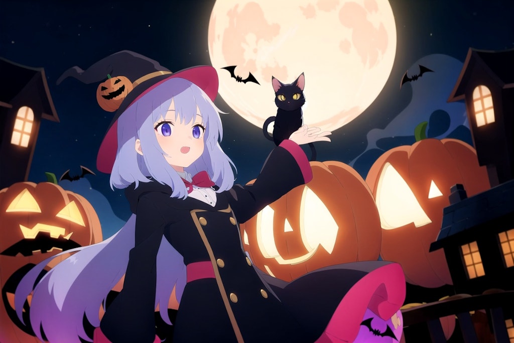 OPALでハロウィン魔女さんと黒猫さん