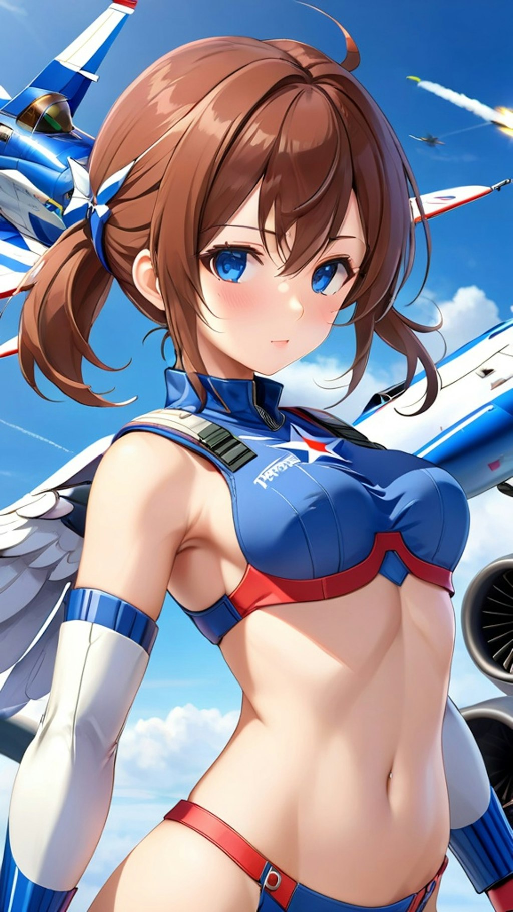 戦闘機　擬人化　ブルーインパルス