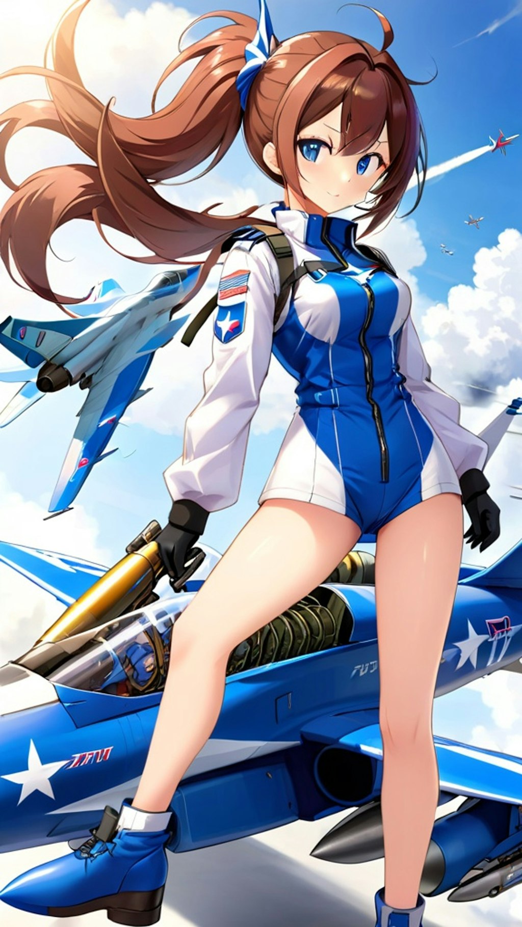 戦闘機　擬人化　ブルーインパルス