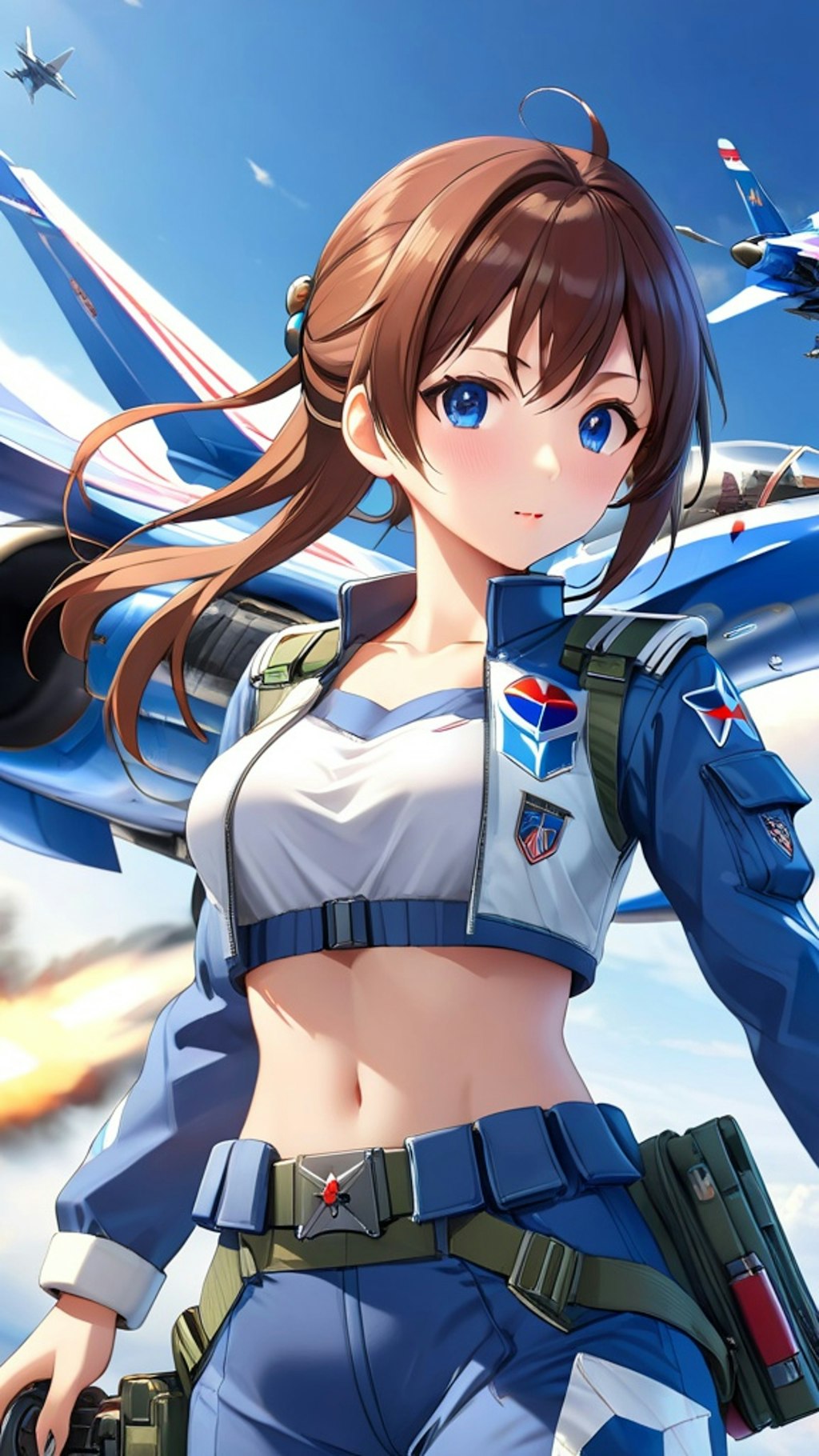 戦闘機　擬人化　ブルーインパルス