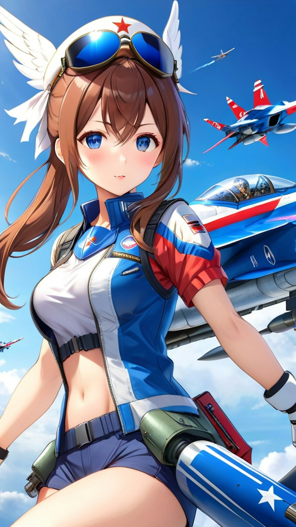 戦闘機　擬人化　ブルーインパルス