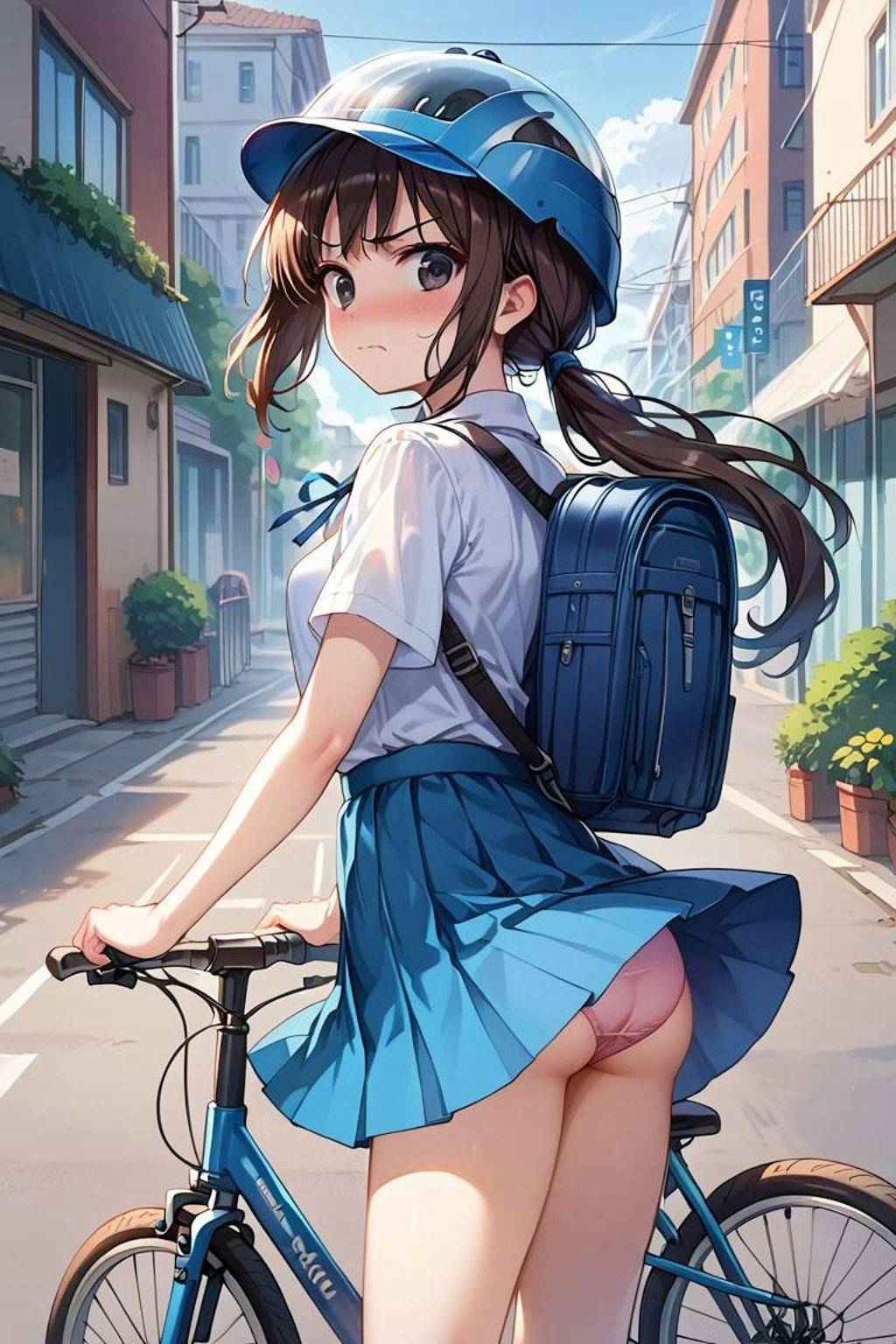 自転車ラッキースケベ