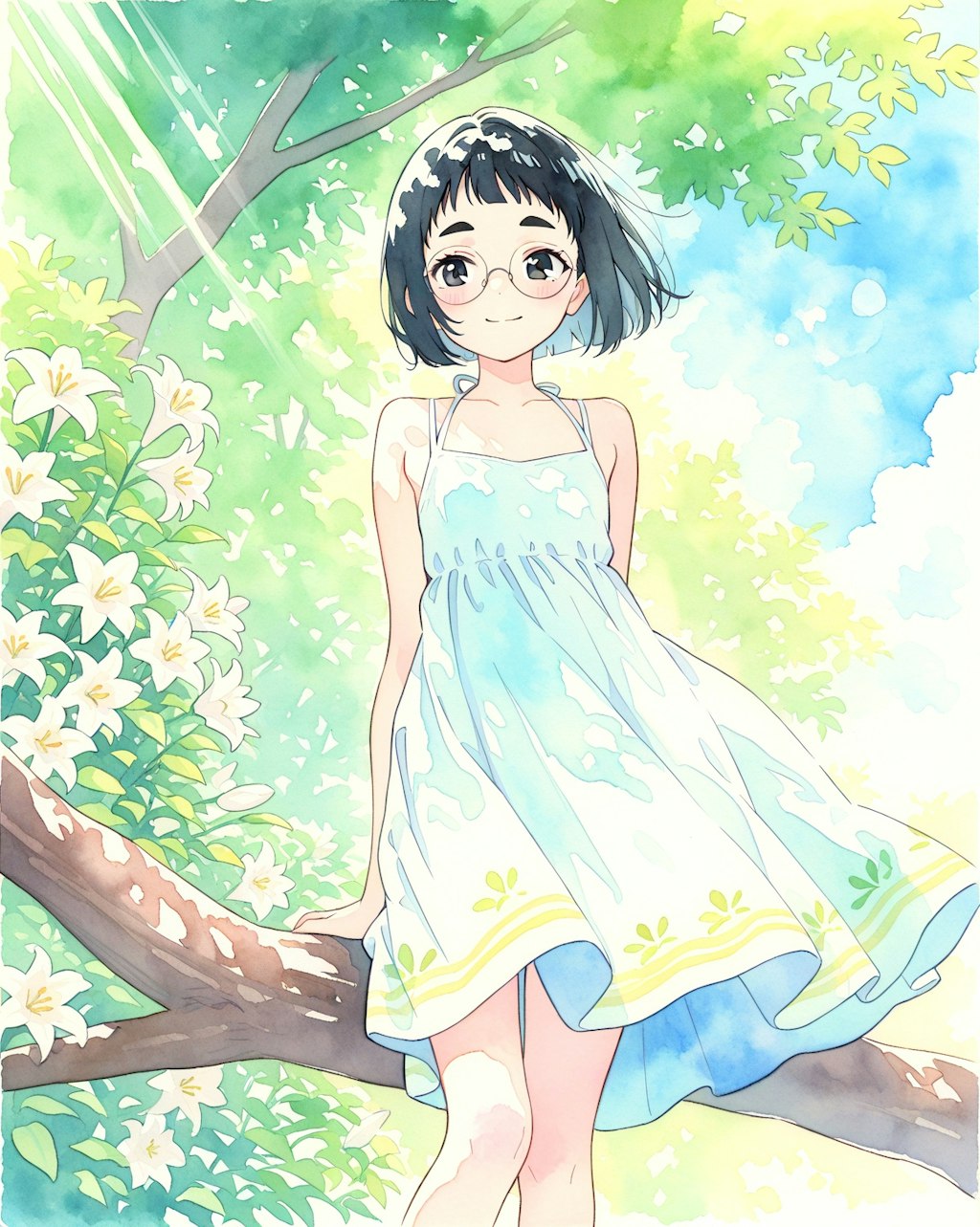 百合とめがねちゃん。