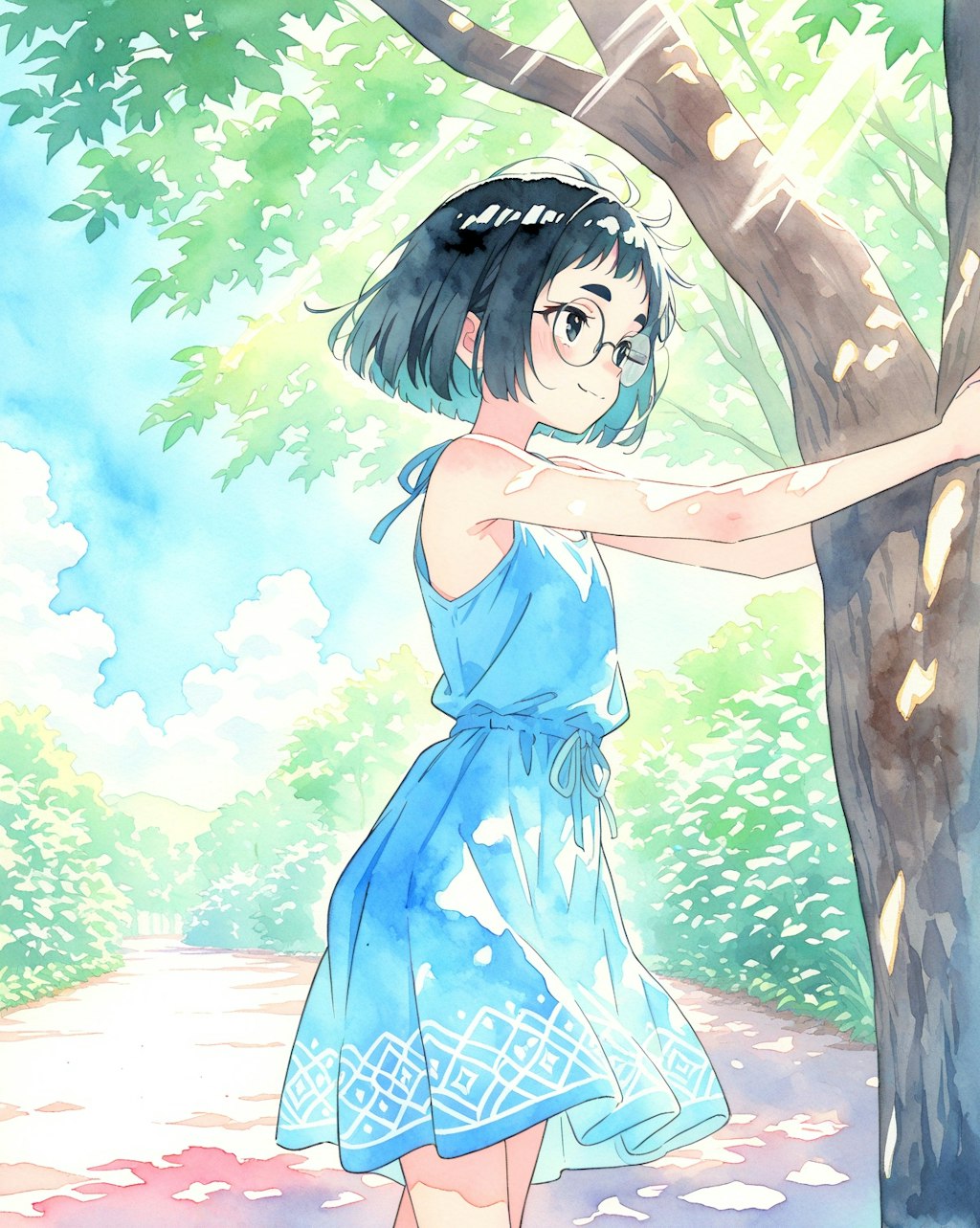 百合とめがねちゃん。