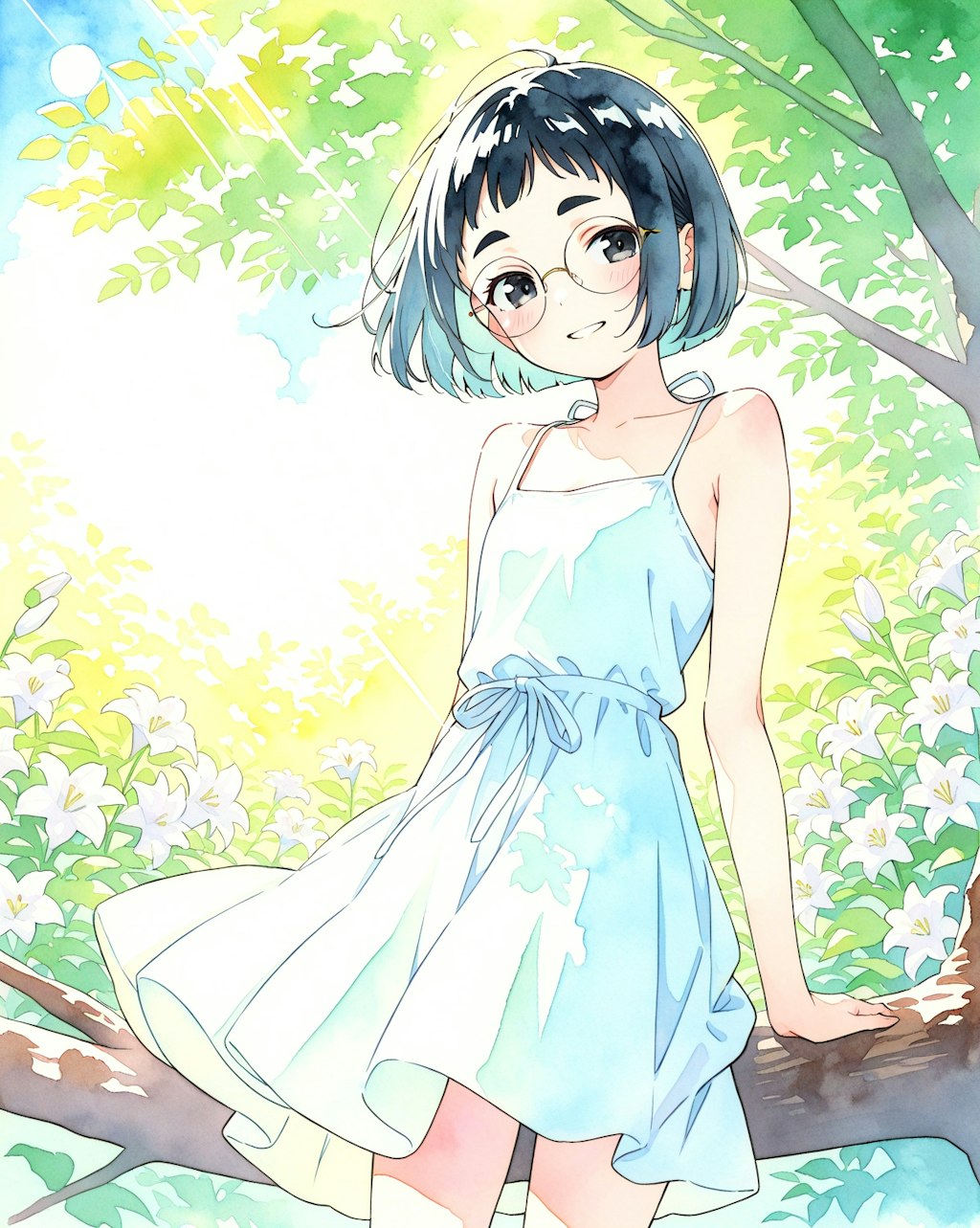 百合とめがねちゃん。