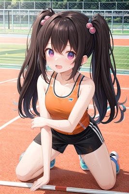 Cute athlete girl