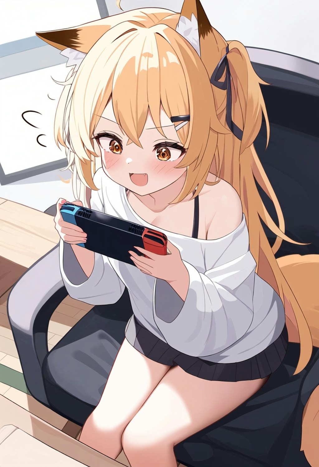 ゲームで遊ぶ狐っ娘