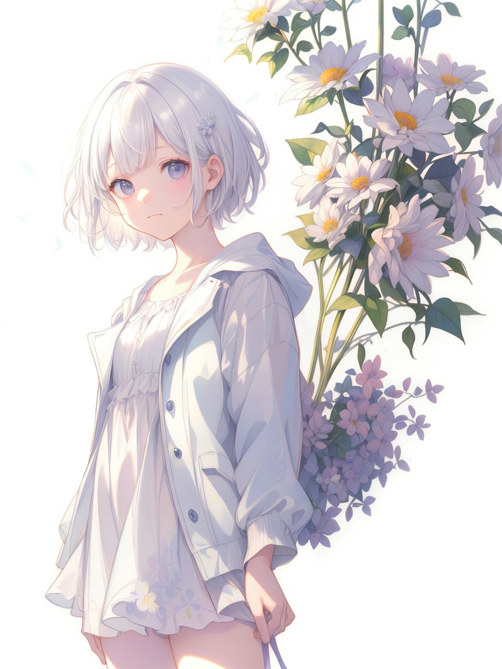 flower and girl