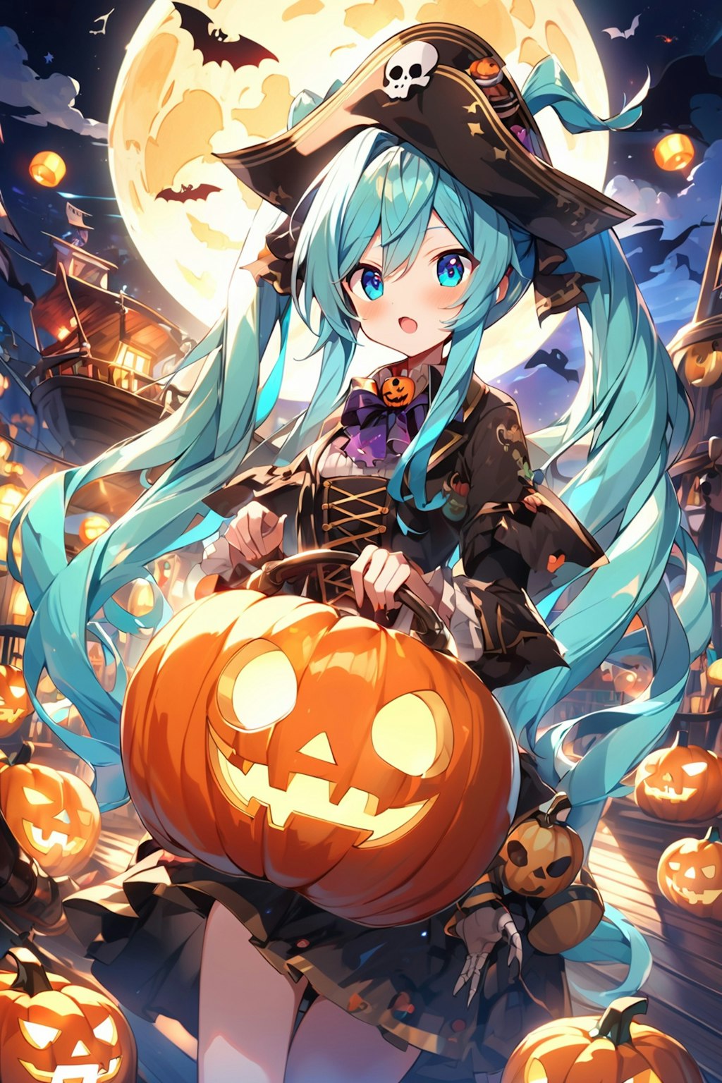 海賊船のハロウィンパーティー