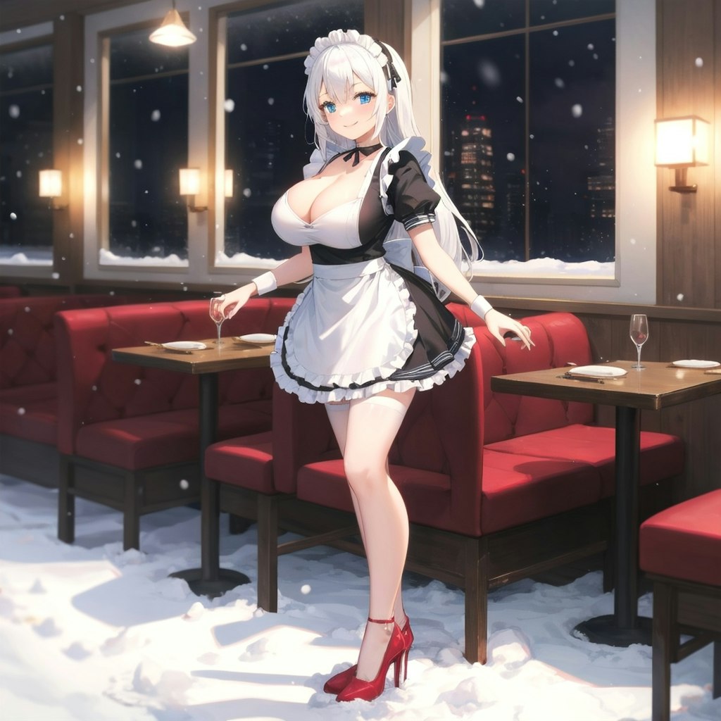 ❄️クールなレストラン☃️雪女のメイド❄️