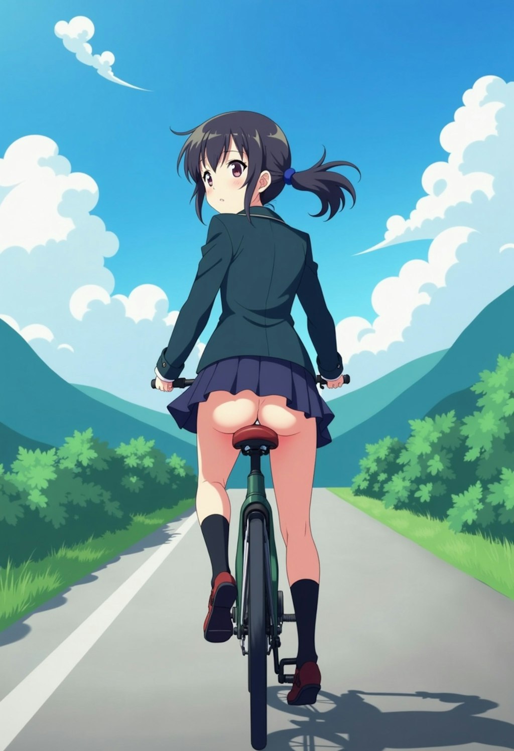 ノーパン自転車