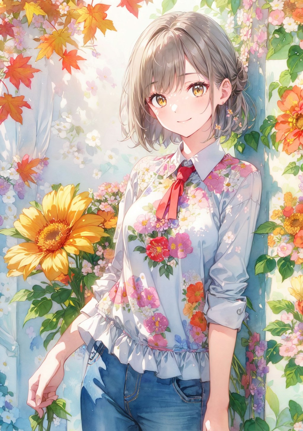 看板娘　flowers