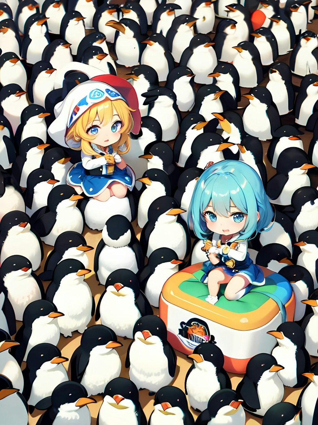 ペンギンと女の子