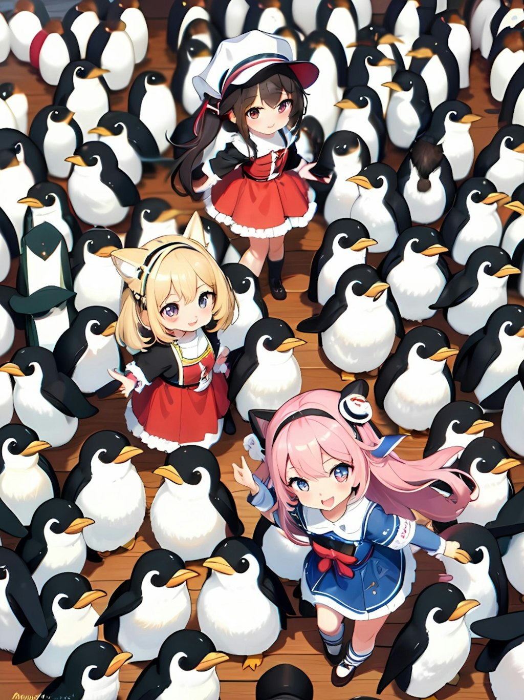 ペンギンと女の子