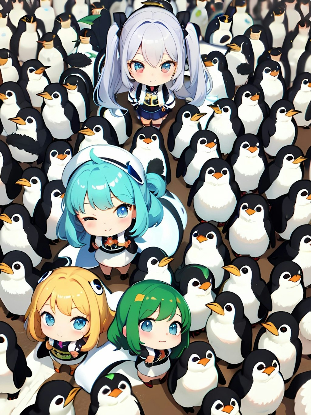 ペンギンと女の子