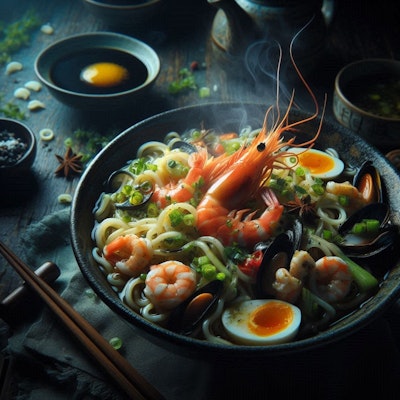 闇と光のseafood noodle | の人気AIイラスト・グラビア