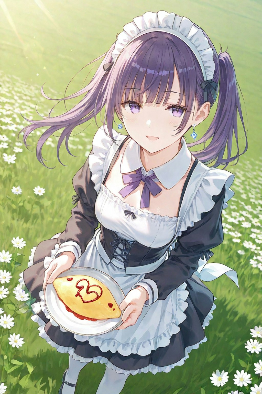 ご主人様❤️の為に絵梨奈特製のオムライスを用意しました❤️残さず食べてくださいね❤️