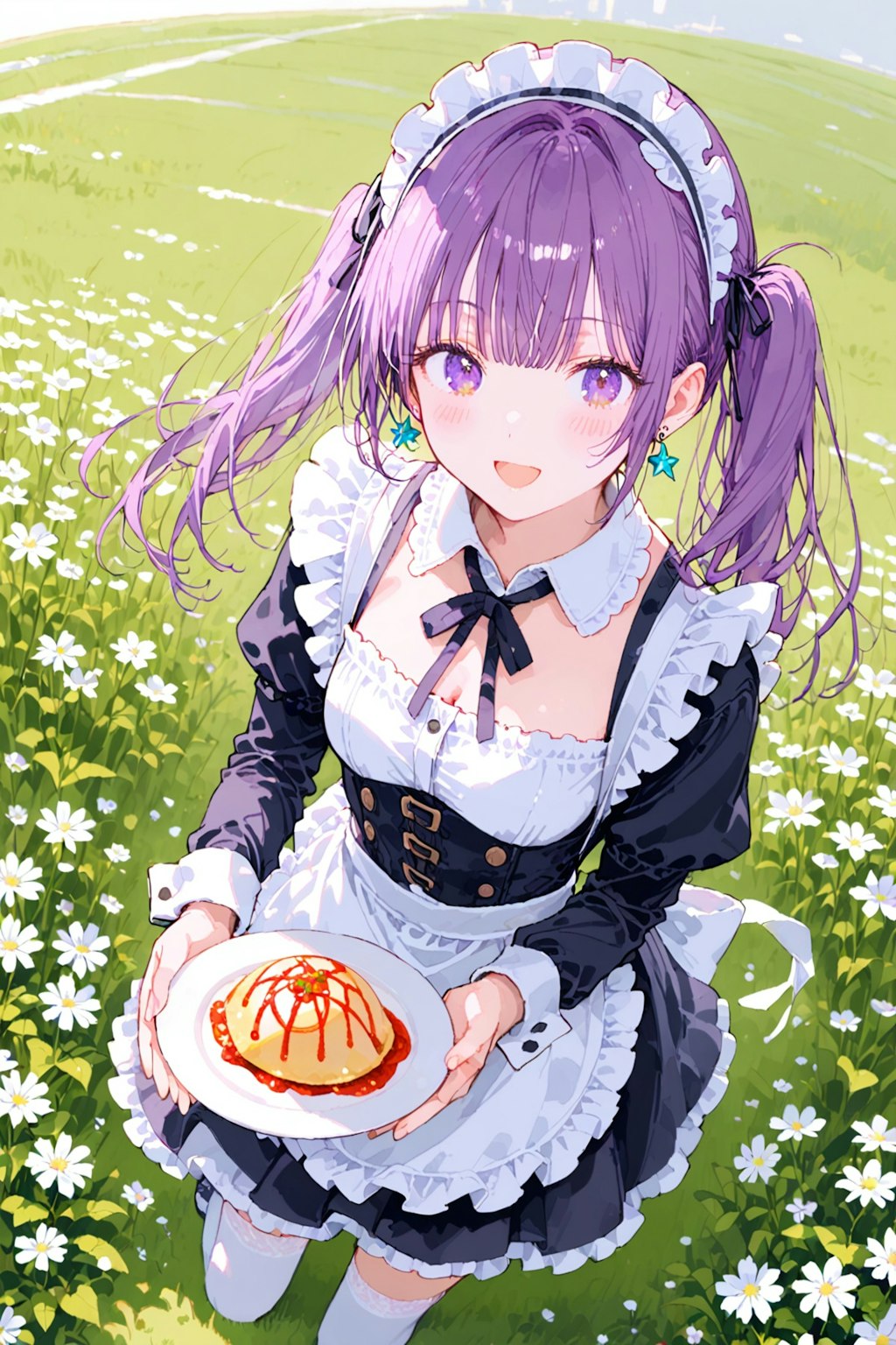 ご主人様❤️の為に絵梨奈特製のオムライスを用意しました❤️残さず食べてくださいね❤️