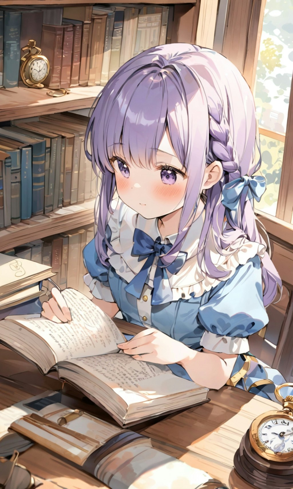 読書する女の子