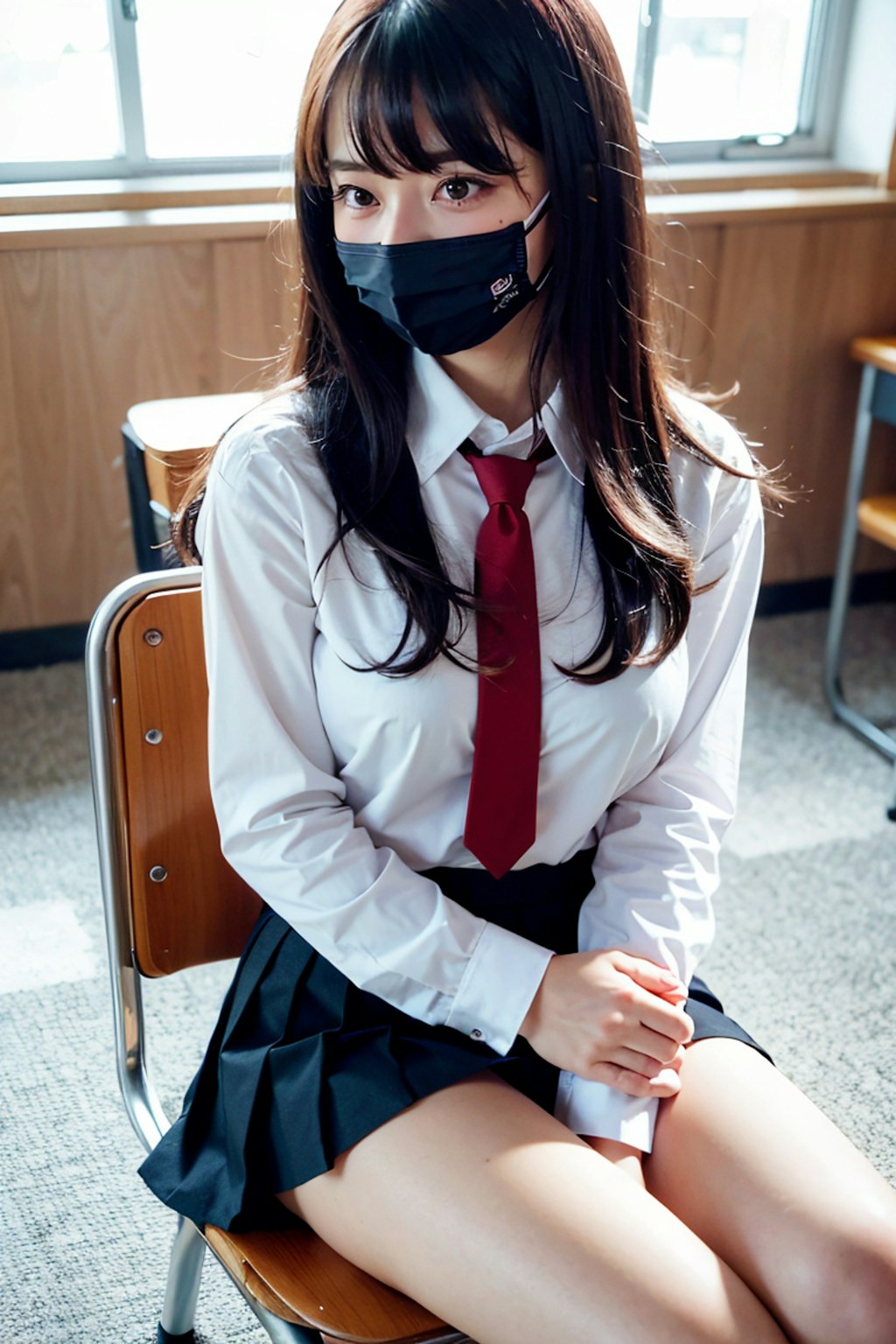 学校のマスク美人さん♡