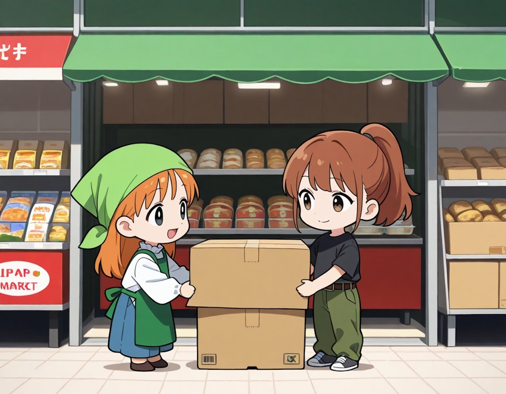 スーパーちちぷい搬入業者と搬入作業