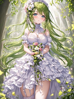 緑髪ドレスの女の子