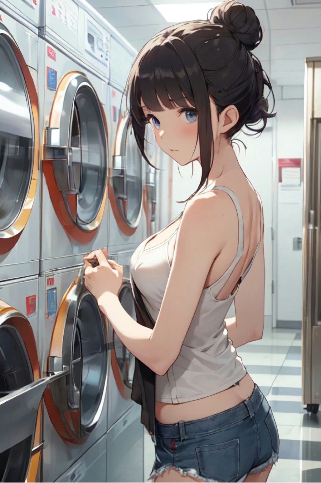 コインランドリーでお姉さんと目が合って気まずかった