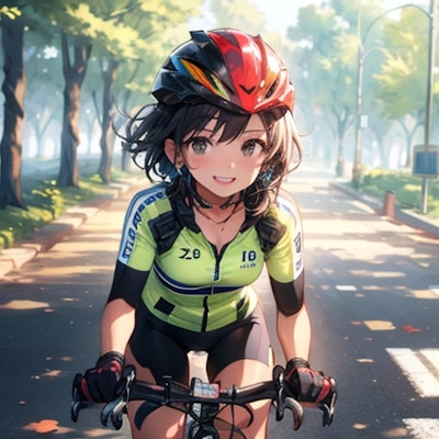 朝のサイクリング
