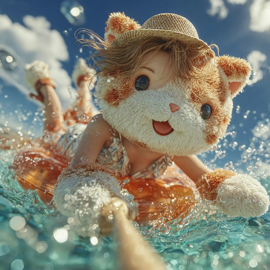夏です　海です　猫？？です？