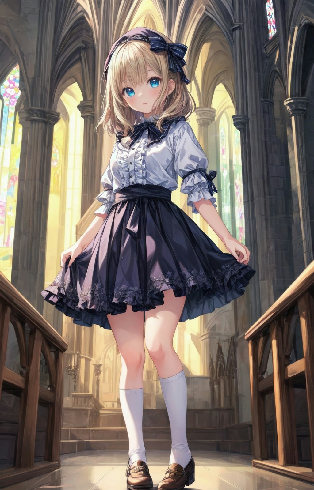 教会の女の子 a girl at the church