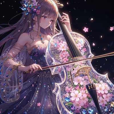 桜舞う弦楽器