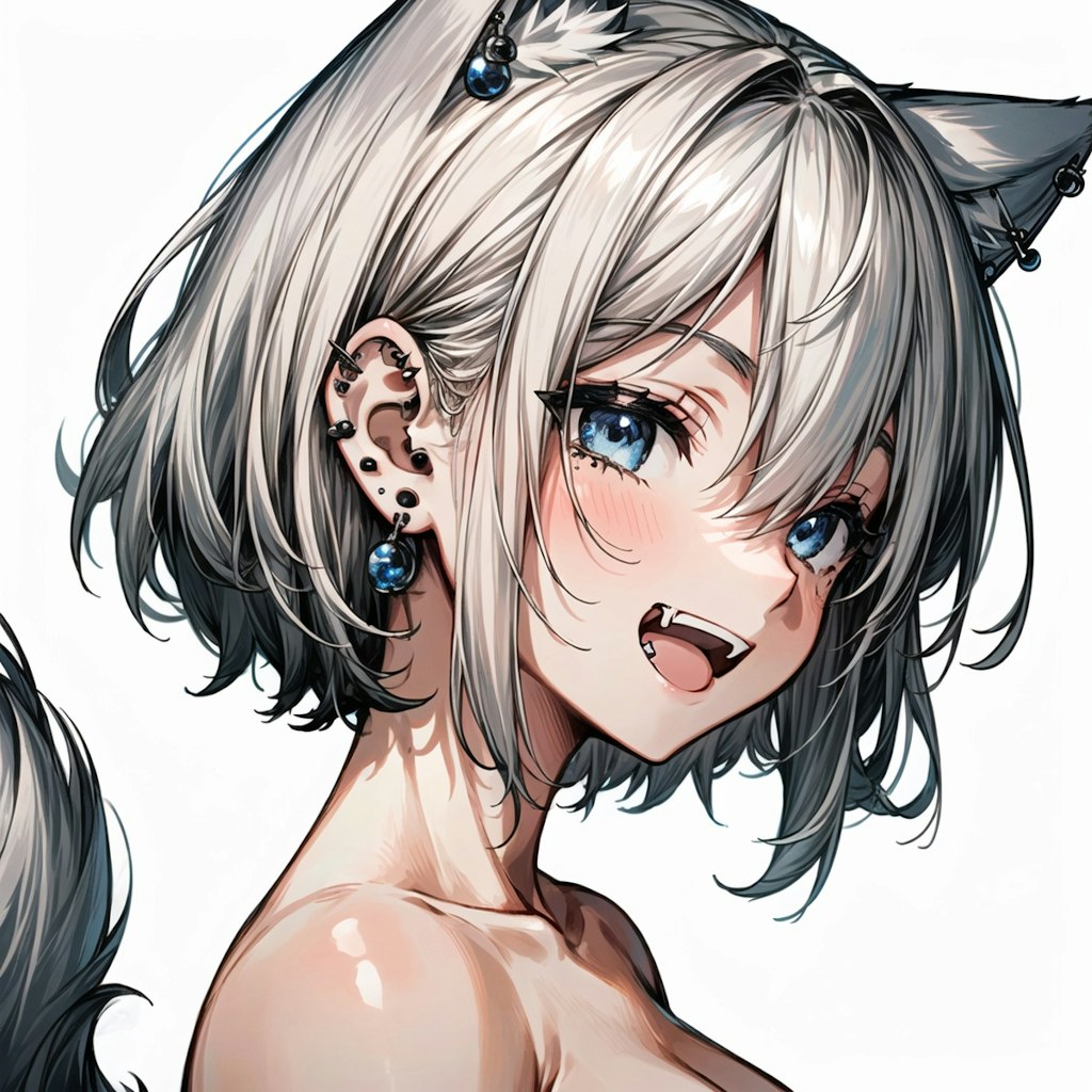 ケモミミピアス -Piercing Wolf Girl-