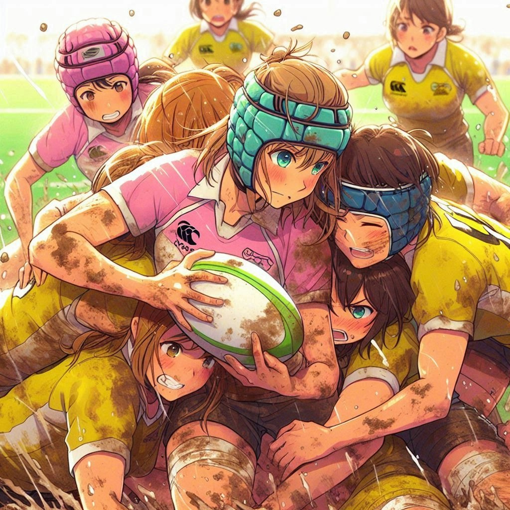 🏉泥まみれの女子ラグビー 136
