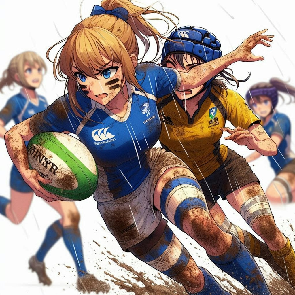 🏉泥まみれの女子ラグビー 136