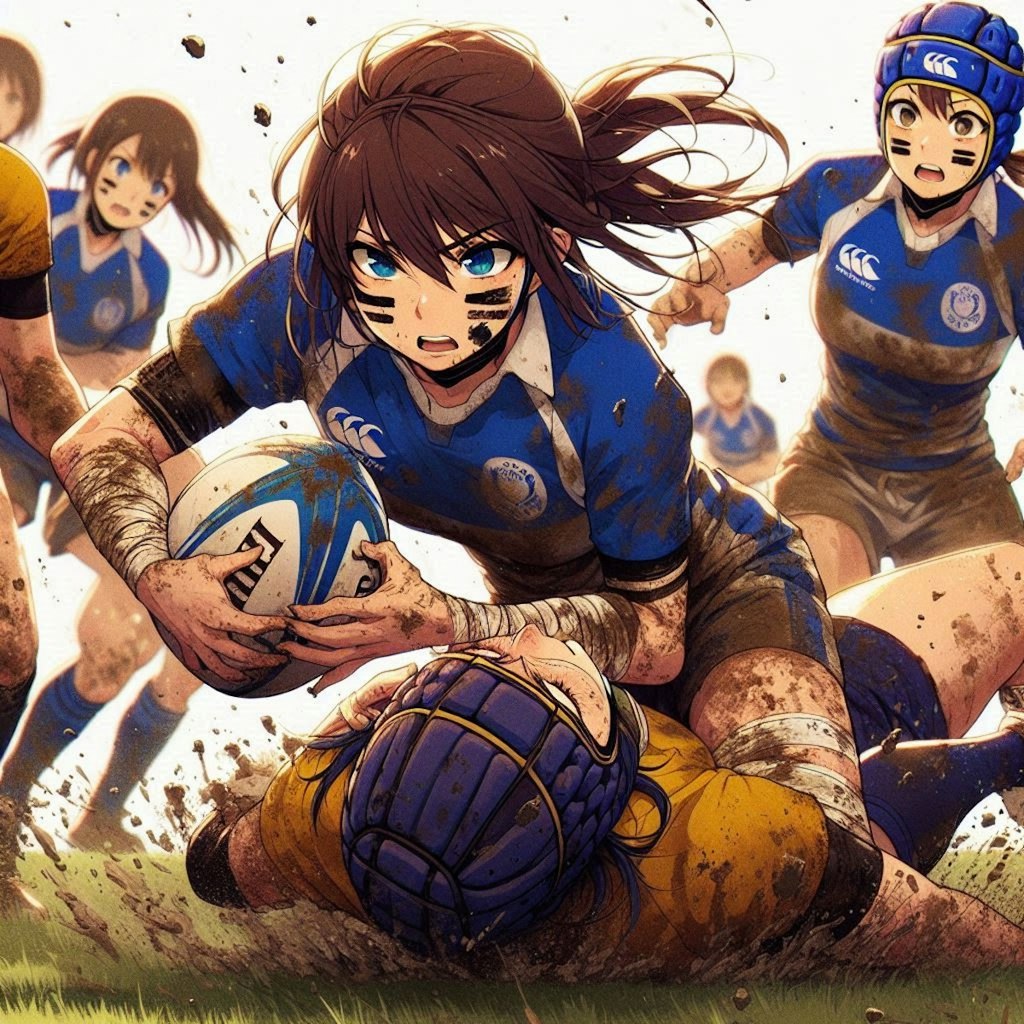 🏉泥まみれの女子ラグビー 136