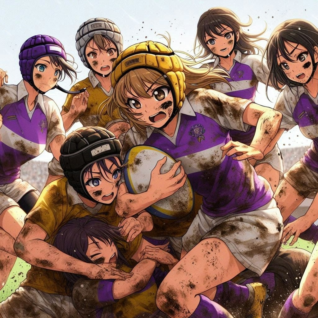 🏉泥まみれの女子ラグビー 136