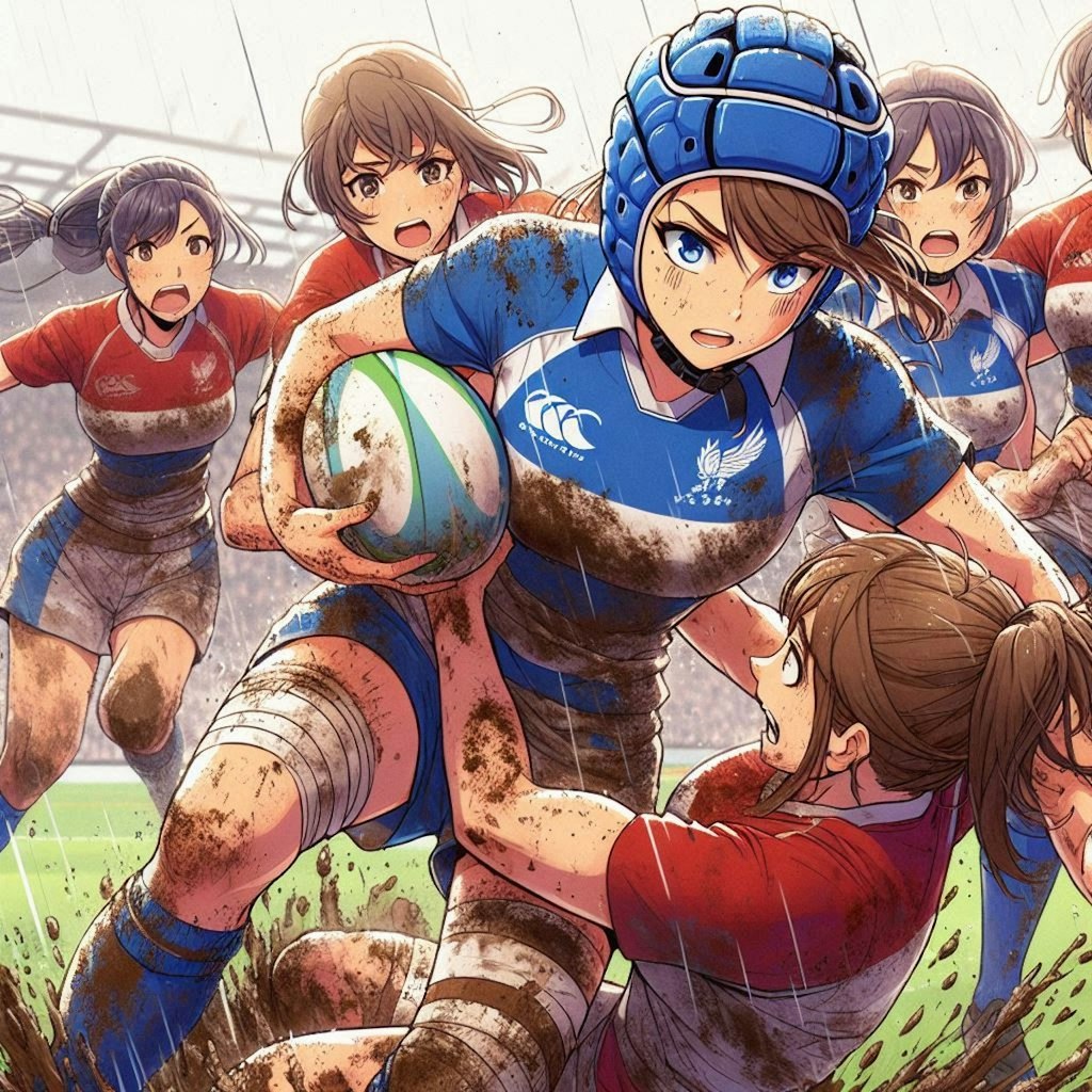 🏉泥まみれの女子ラグビー 136