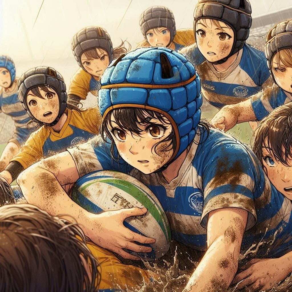 🏉泥まみれの女子ラグビー 136
